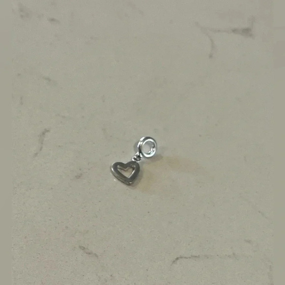 Rhinestones Heart 🤍 Silver  charm - Picture 3 of 4